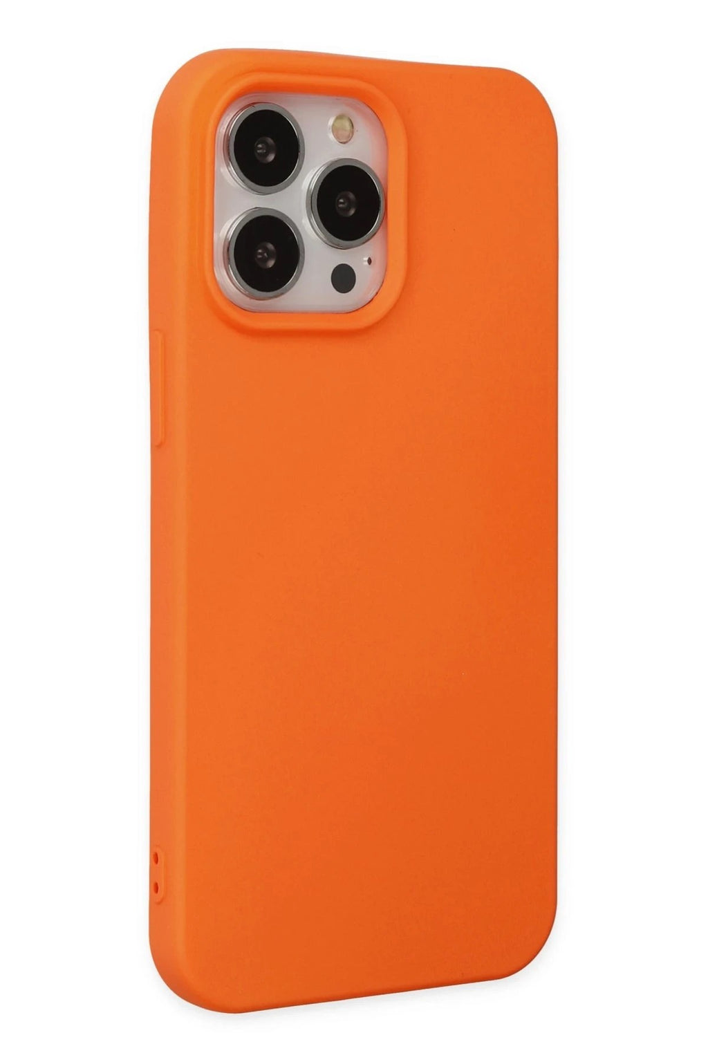 Mey İthalat® iPhone 14 Pro Kılıf Nano içi Kadife Silikon - Turuncu