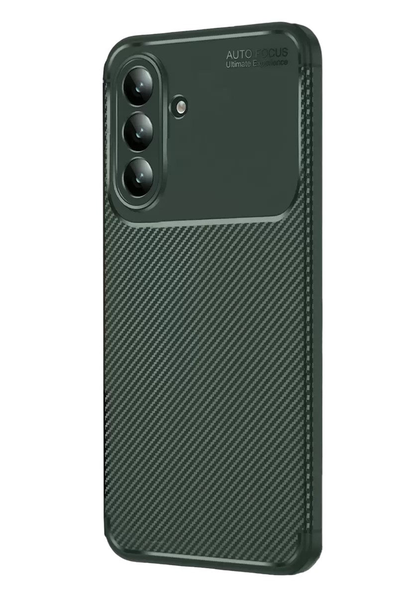 Mey İthalat® Samsung Galaxy S26 Auto Focus Karbon Kapak - Koyu Yeşil