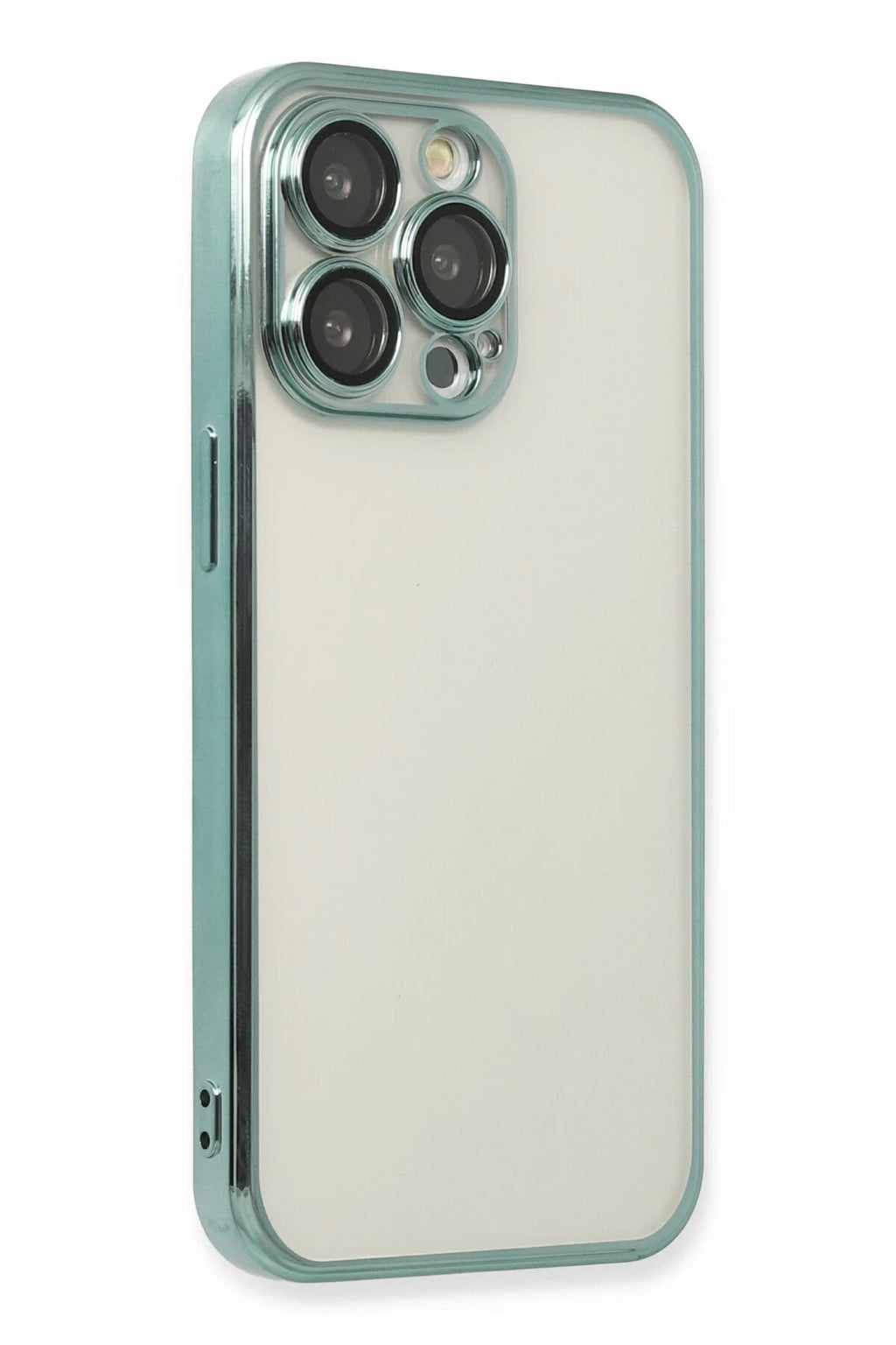 Mey İthalat® iPhone 13 Pro Kılıf Lensli Silikon - Yeşil