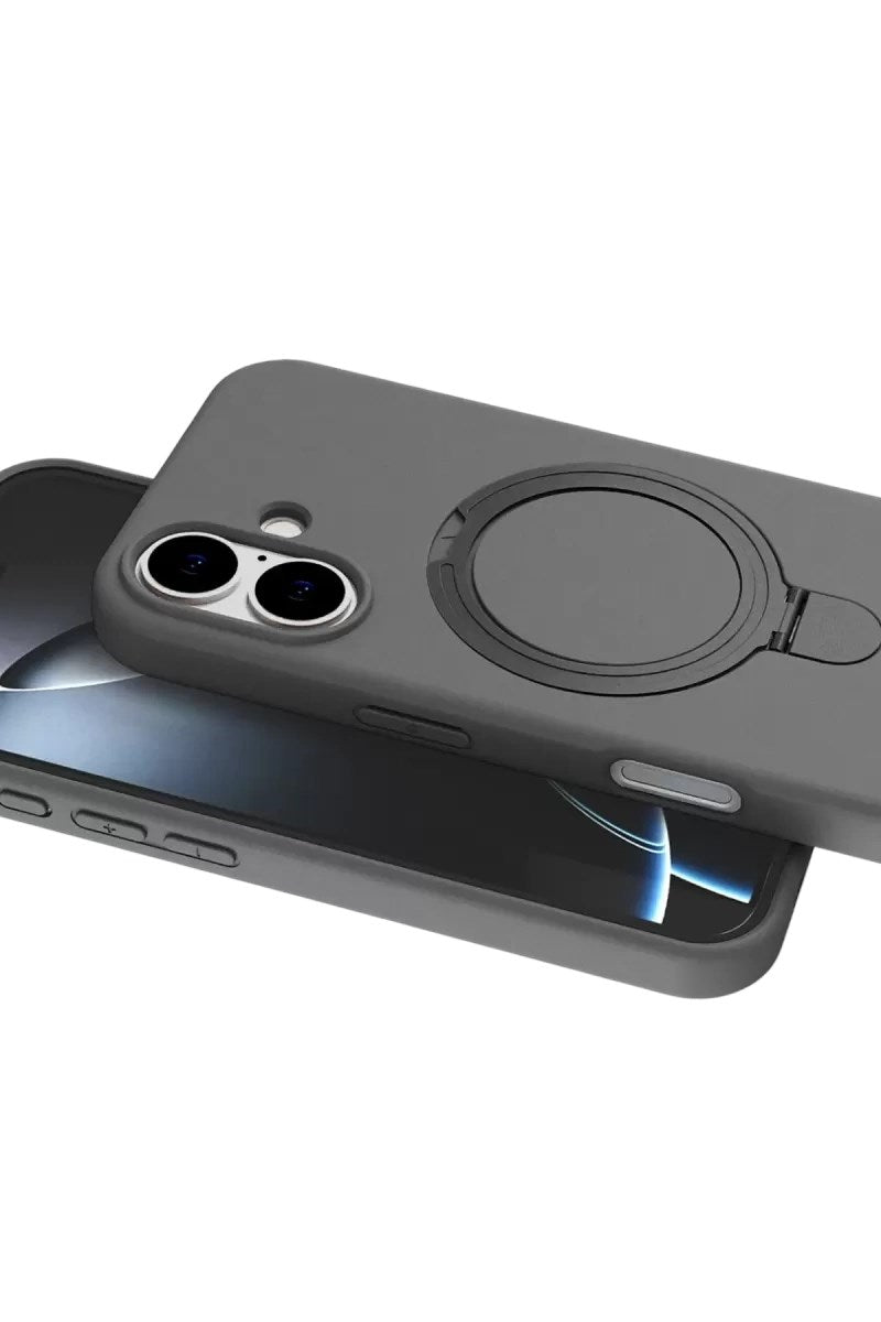 Mey İthalat® iPhone 16 Regal Magsafe Standlı Kapak - Titan Gri