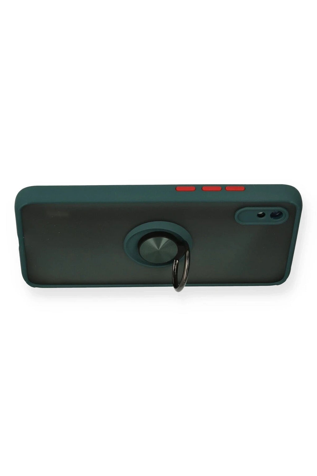 Mey İthalat® Redmi 9A Kılıf Montreal Yüzüklü Silikon Kapak - Yeşil