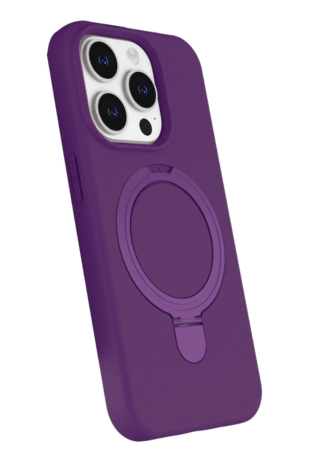 Mey İthalat® iPhone 15 Pro Max Regal Magsafe Standlı Kapak - Derin Mor