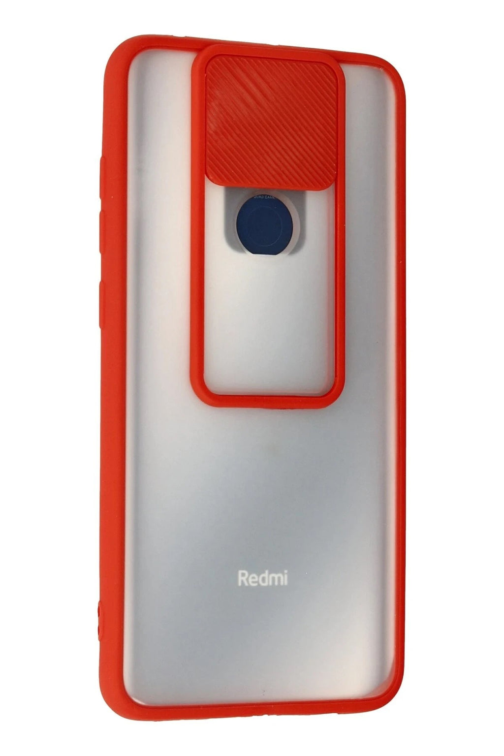 Mey İthalat® Redmi Note 9 Kılıf Palm Buzlu Kamera Sürgülü Silikon - Kırmızı