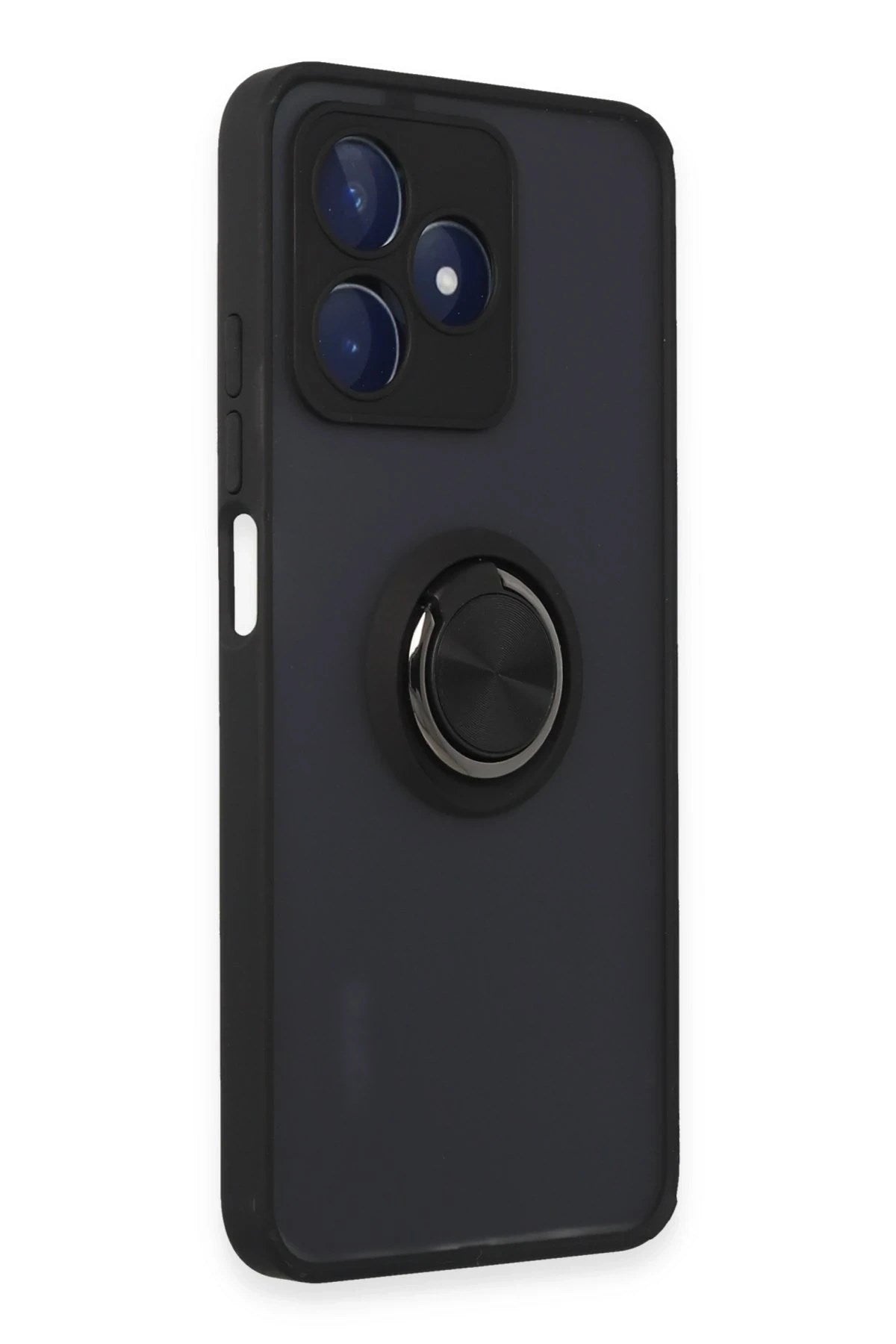 Mey İthalat® Realme C53 Kılıf Montreal Yüzüklü Silikon Kapak - Siyah
