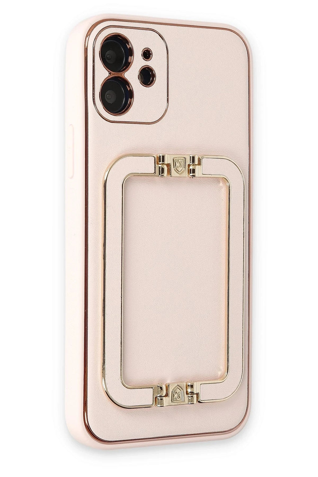Mey İthalat® iPhone 12 Kılıf Coco Elit Kapak - Pudra
