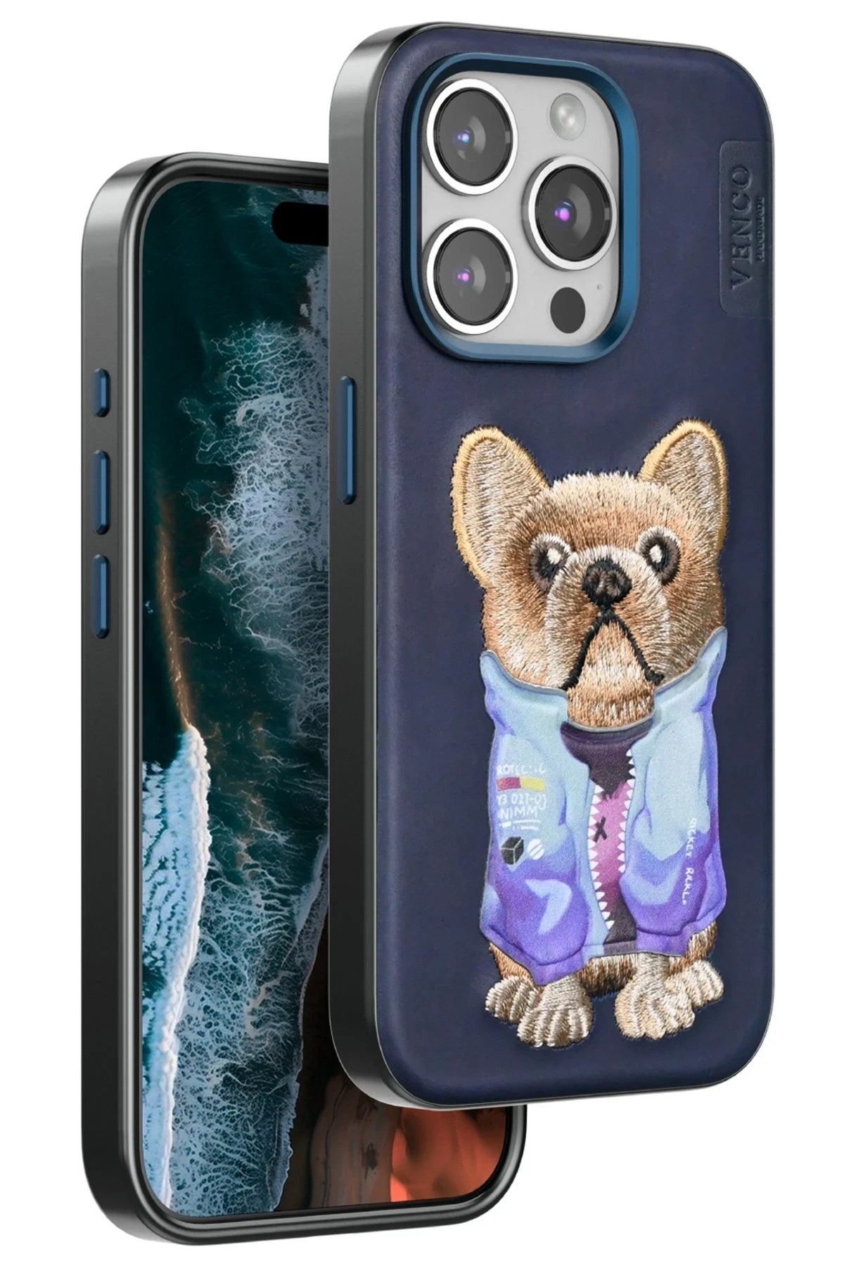 Mey İthalat® iPhone 15 Pro Max Cute Desenli Kapak - Lacivert
