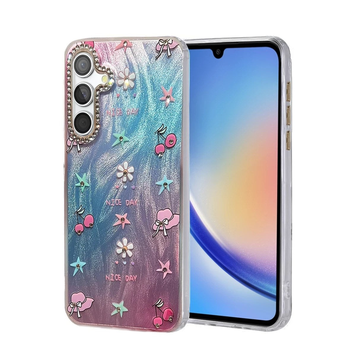 Mey İthalat® Samsung Galaxy A34 5G Kılıf Blade Aynalı Desenli Kapak - Desen 4