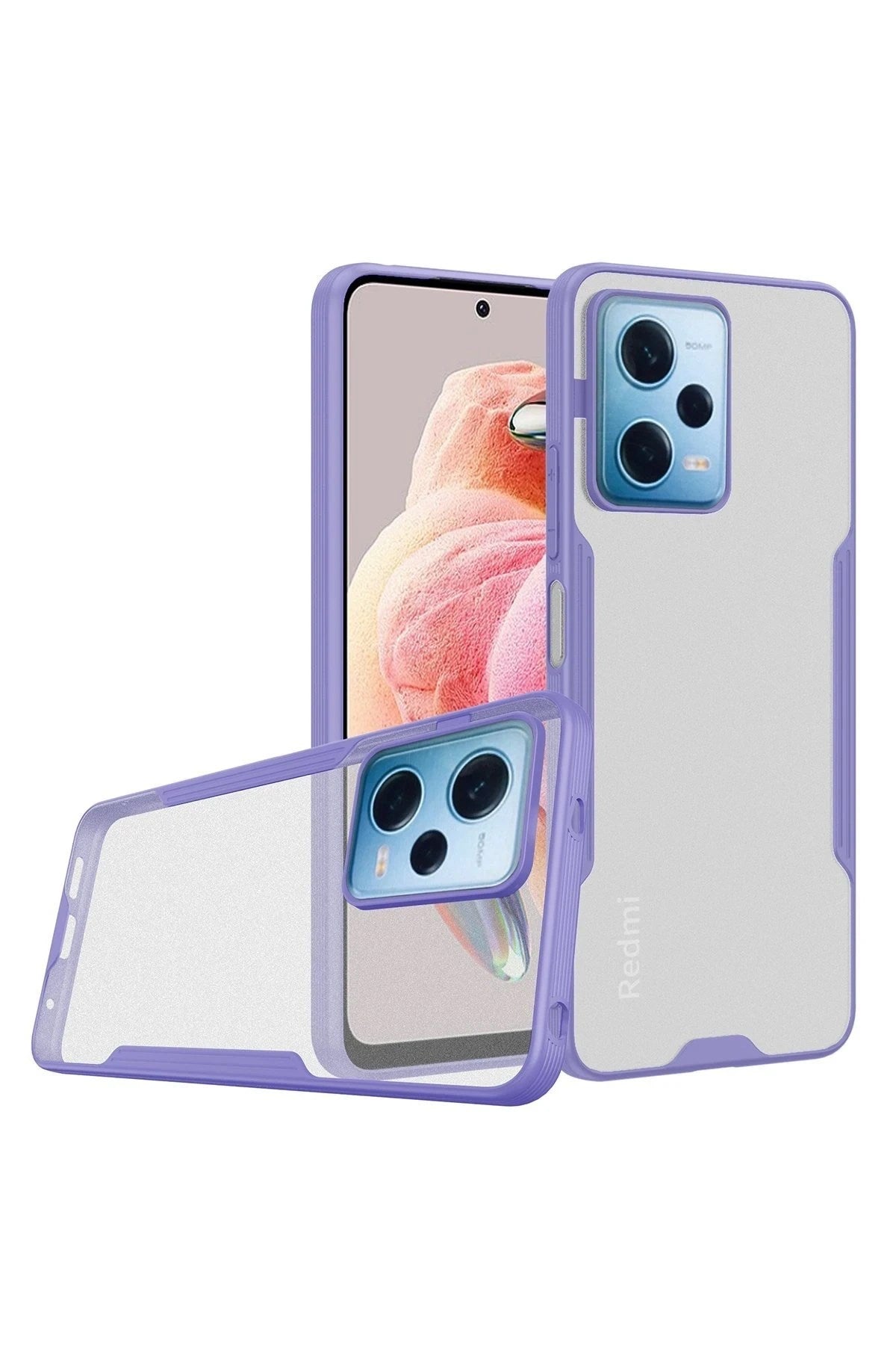 Mey İthalat® Redmi Note 12 5G Kılıf Platin Silikon - Lila