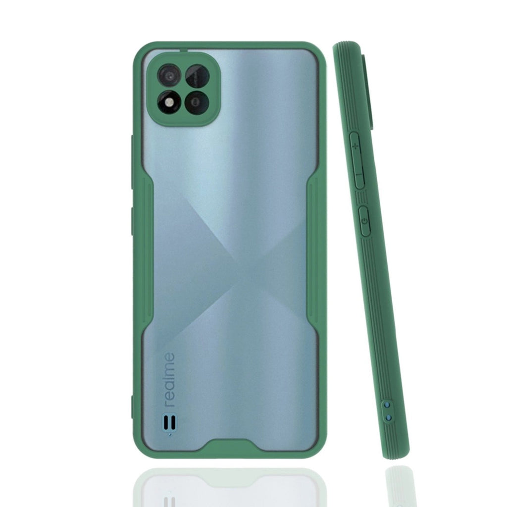Mey İthalat® Realme C11 2021 Kılıf Platin Silikon - Yeşil