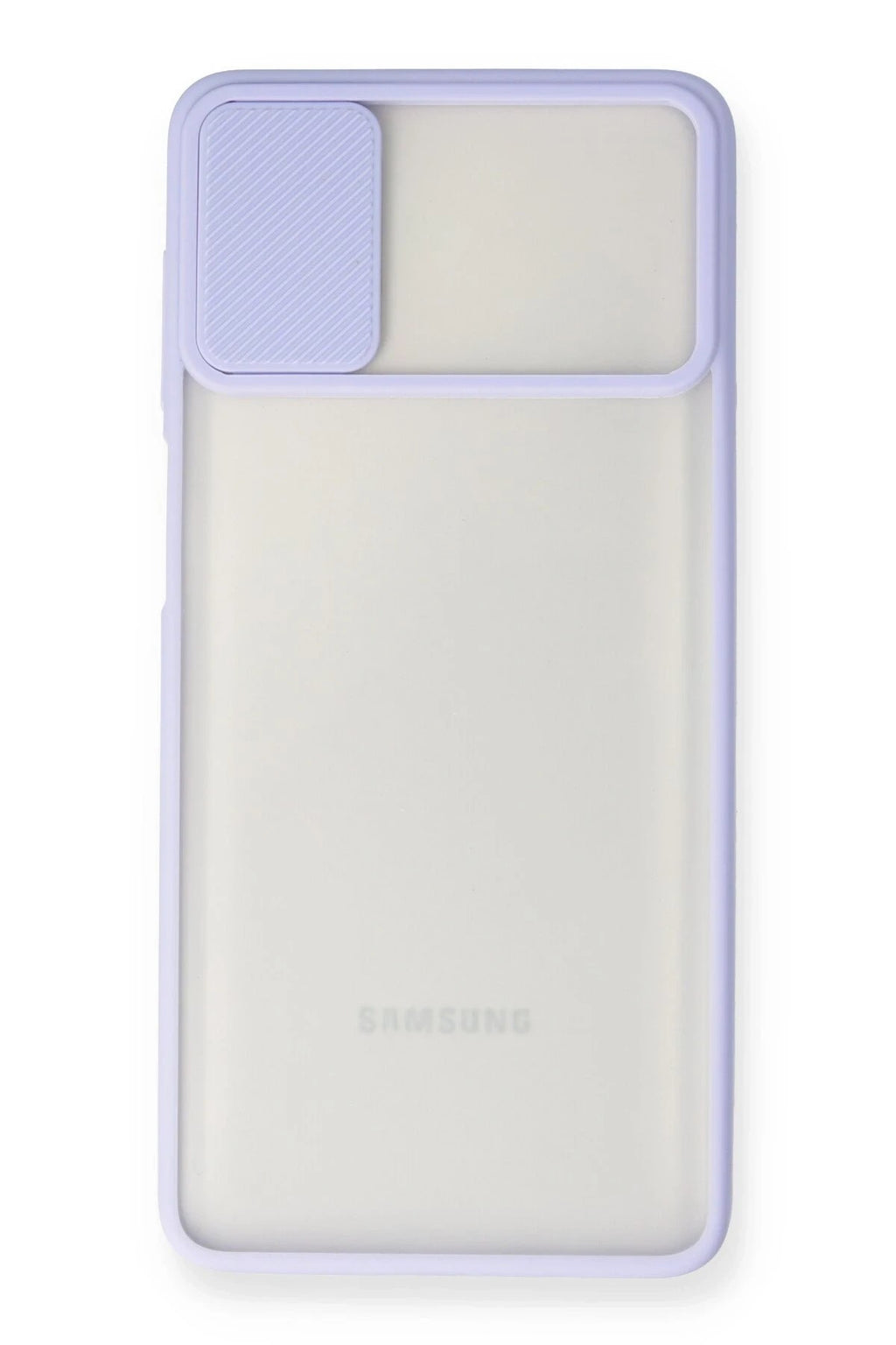 Mey İthalat® Samsung Galaxy M51 Kılıf Palm Buzlu Kamera Sürgülü Silikon - Lila