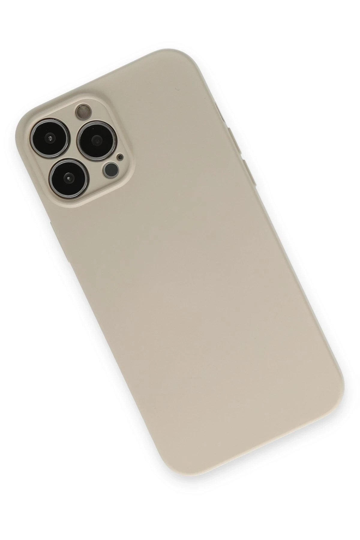 Mey İthalat® iPhone 13 Pro Kılıf Nano içi Kadife Silikon - Bej