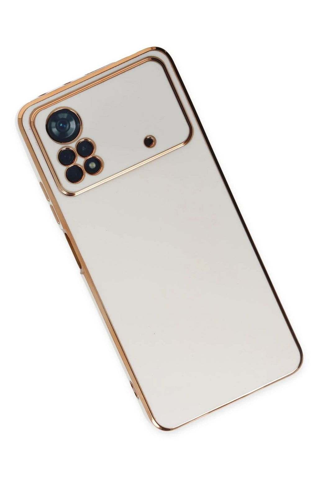 Mey İthalat® Poco X4 Pro 5G Kılıf Volet Silikon - Beyaz