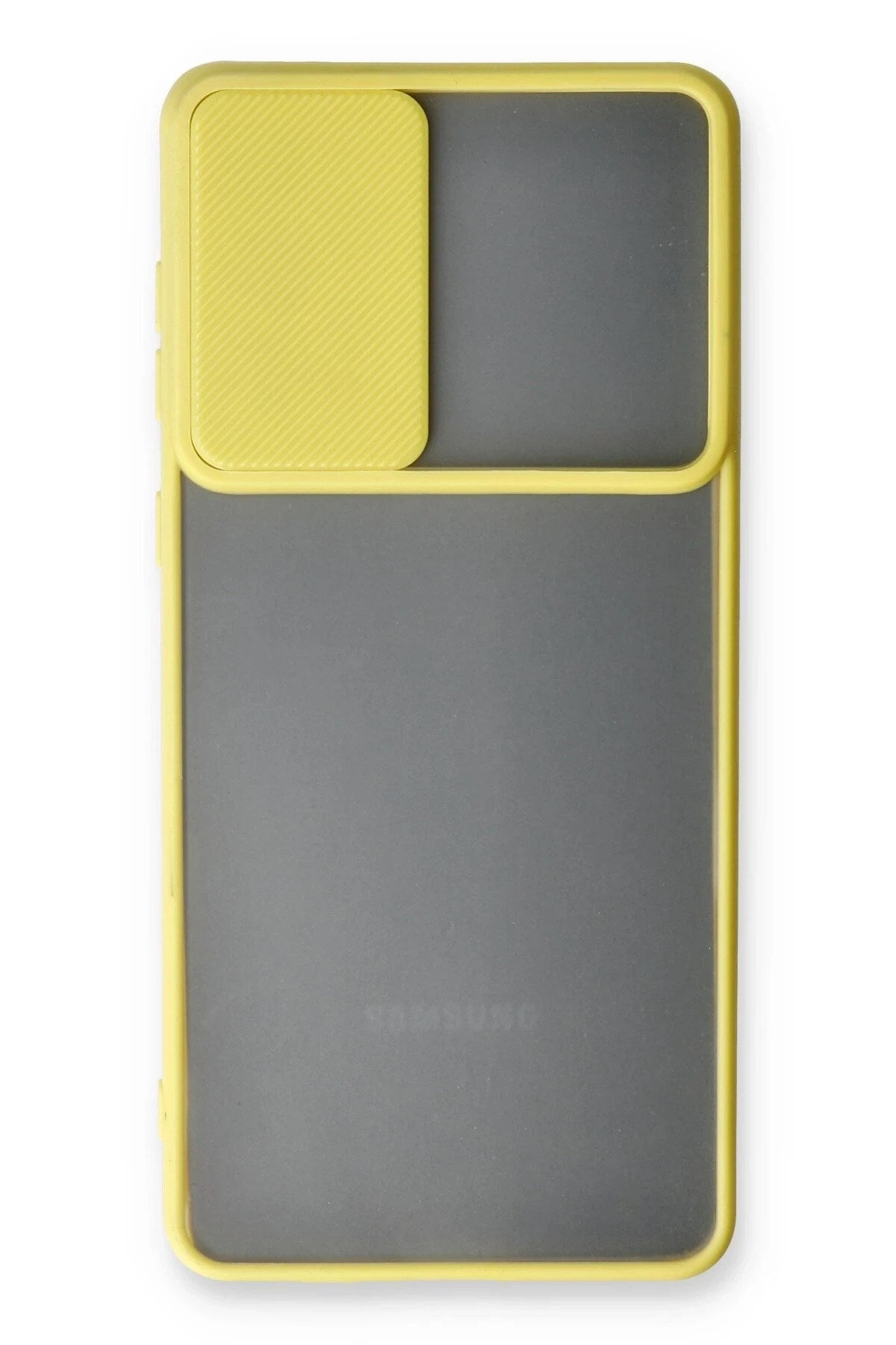 Mey İthalat® Samsung Galaxy A33 5G Kılıf Palm Buzlu Kamera Sürgülü Silikon - Sarı