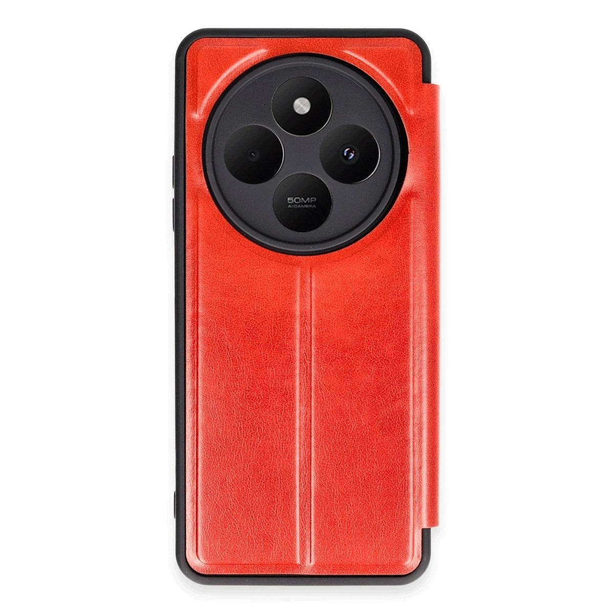 Mey İthalat® Redmi 14C Kılıf Flip Cover - Kırmızı
