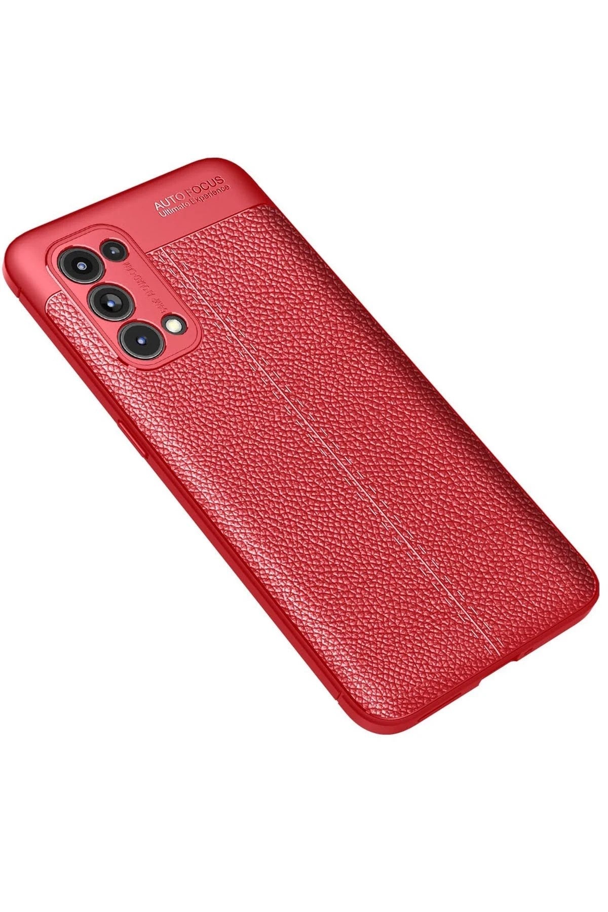 Mey İthalat® Reno 5 Pro Kılıf Auto Focus Kapak - Kırmızı