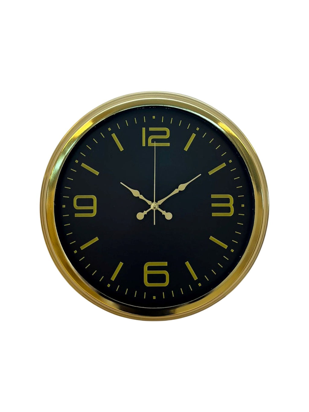 Gold Modern Rakamlı 40 Cm Metal Duvar Saati