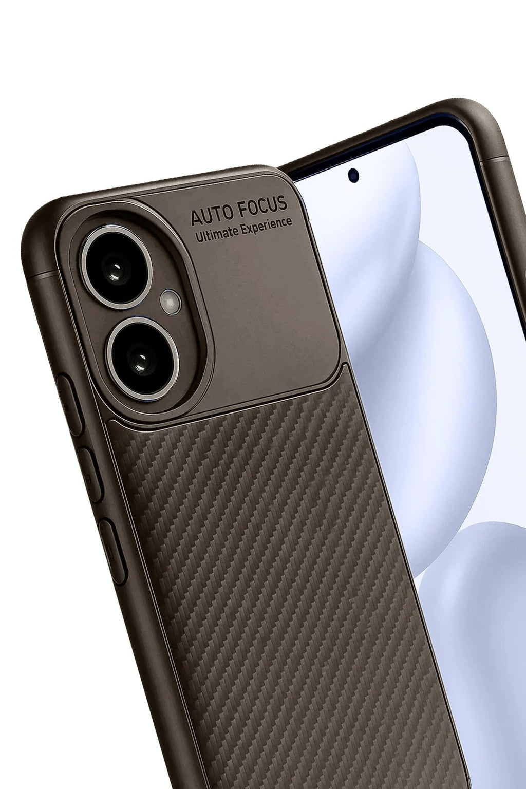 Mey İthalat® Honor 400 Kılıf Auto Focus Karbon Kapak - Kahverengi