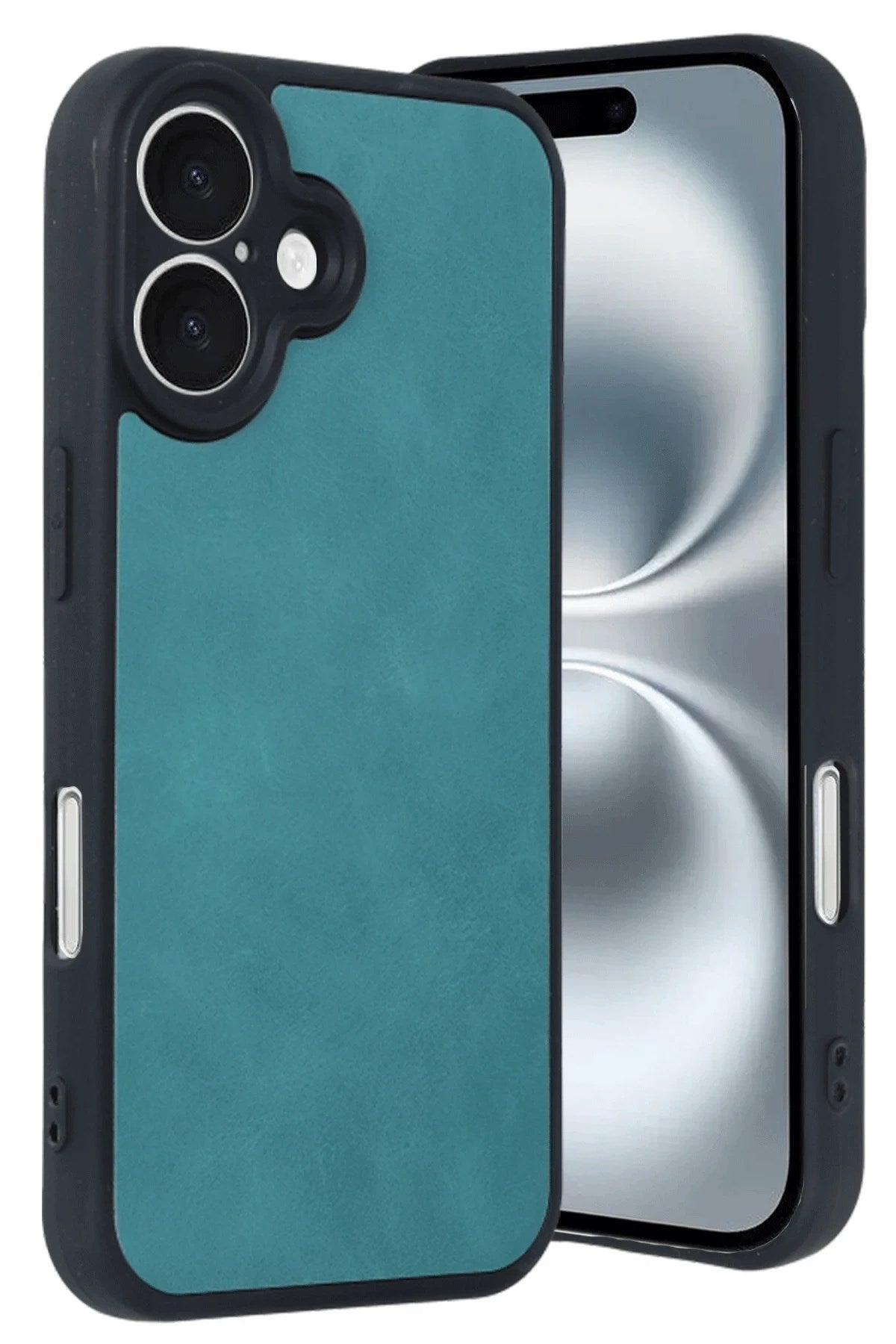 Mey İthalat® iPhone 16 Kılıf Aras Deri Kapak - Açık Yeşil