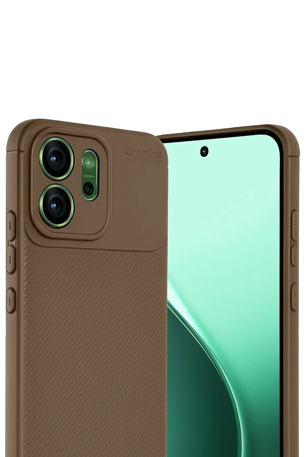 Mey İthalat® Reno 14 Auto Focus Karbon Kapak - Kahverengi