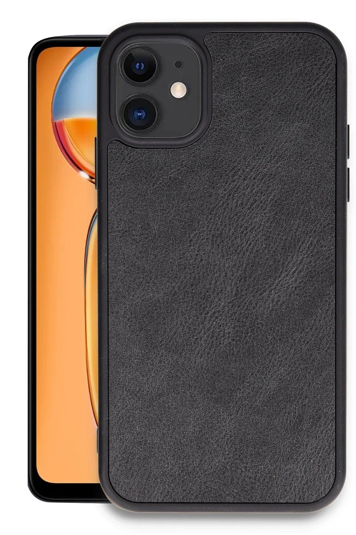Mey İthalat® iPhone 11 Kılıf Aras Deri Kapak - Siyah