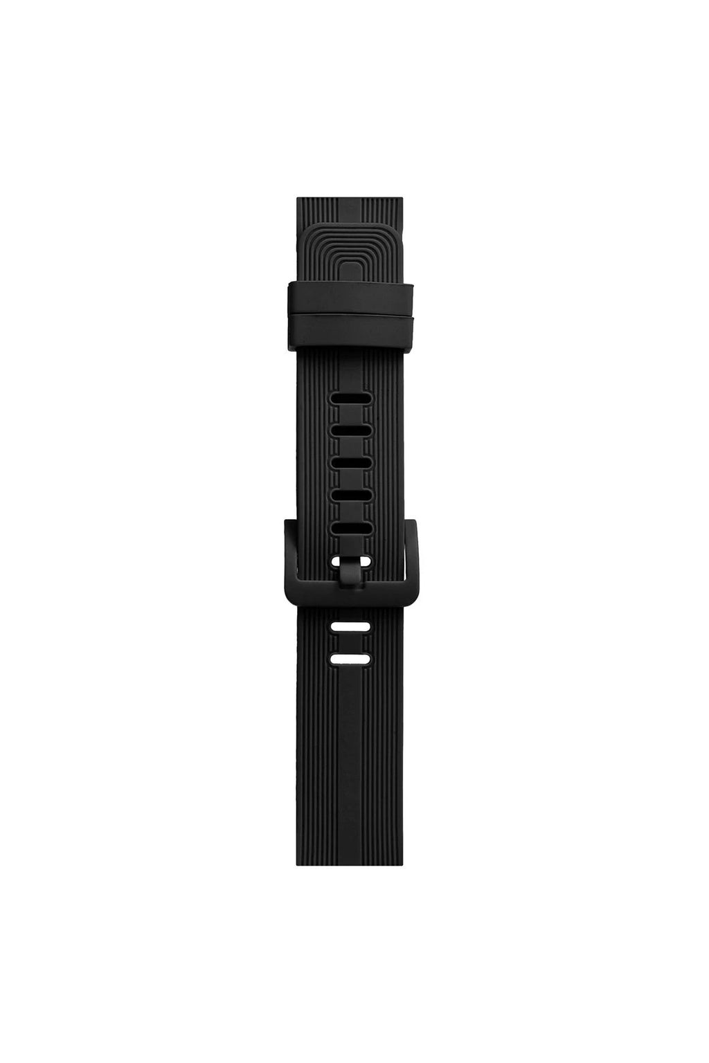 Mey İthalat® Watch 38mm KR408 Çizgili Silikon Kordon - Siyah