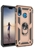 Mey İthalat® Huawei P20 Lite Kılıf Sofya Yüzüklü Silikon Kapak - Gold