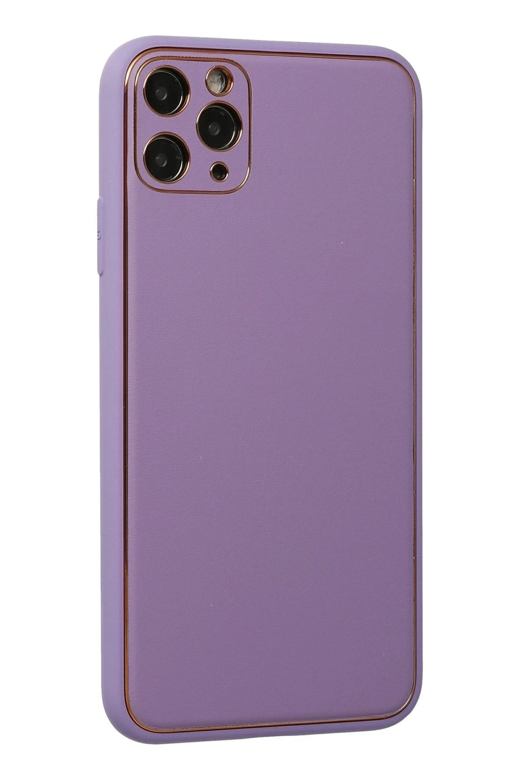 Mey İthalat® iPhone 11 Pro Max Kılıf Coco Deri Silikon Kapak - Lila
