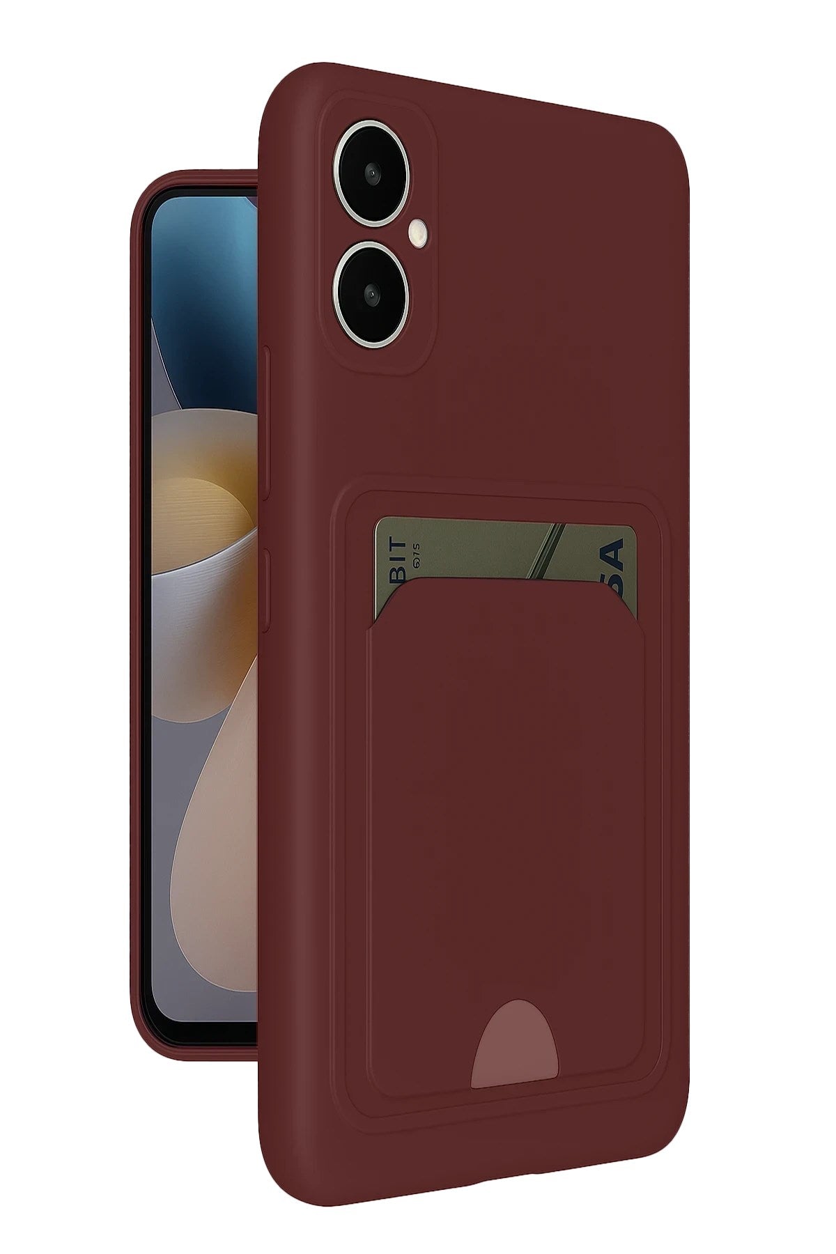 Mey İthalat® Samsung Galaxy A05 Kelvin Kartvizitli Silikon - Bordo