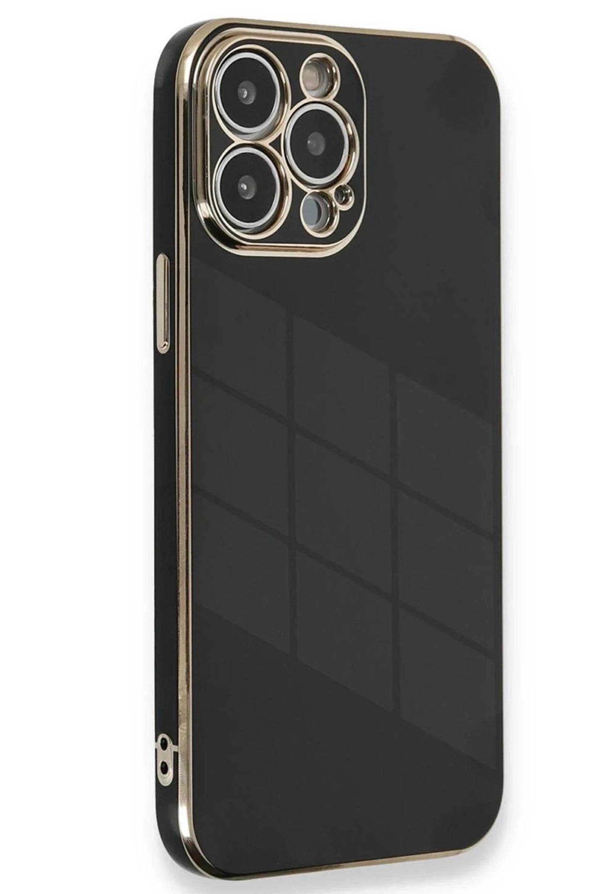 Mey İthalat® iPhone 15 Pro Kılıf Volet Silikon - Siyah
