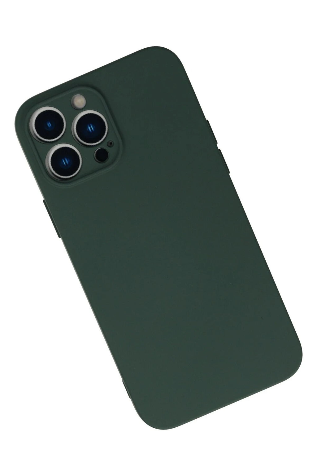 Mey İthalat® iPhone 13 Pro Kılıf Nano içi Kadife Silikon - Koyu Yeşil