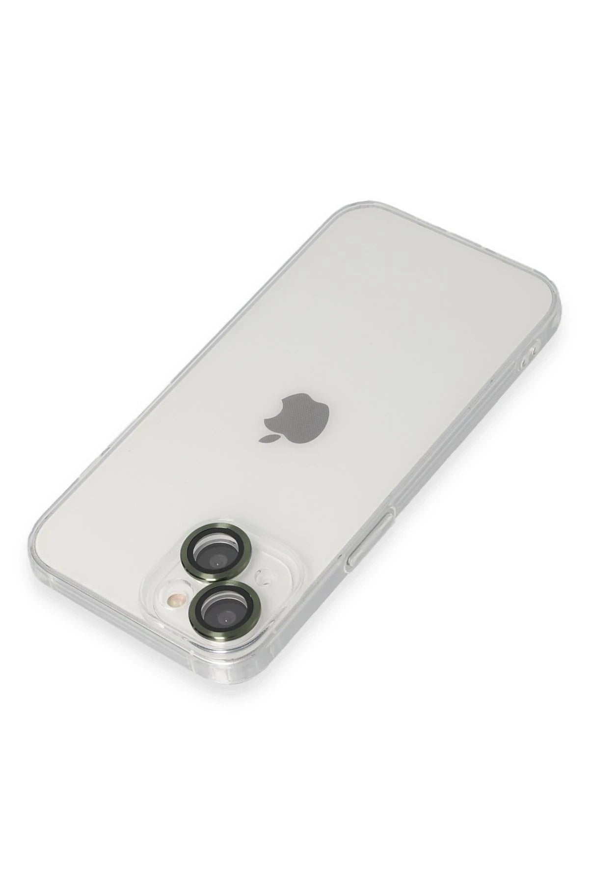 Mey İthalat® iPhone 14 Kılıf Luko Lens Silikon - Yeşil