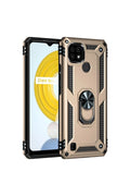 Mey İthalat® Realme C21 Kılıf Sofya Yüzüklü Silikon Kapak - Gold
