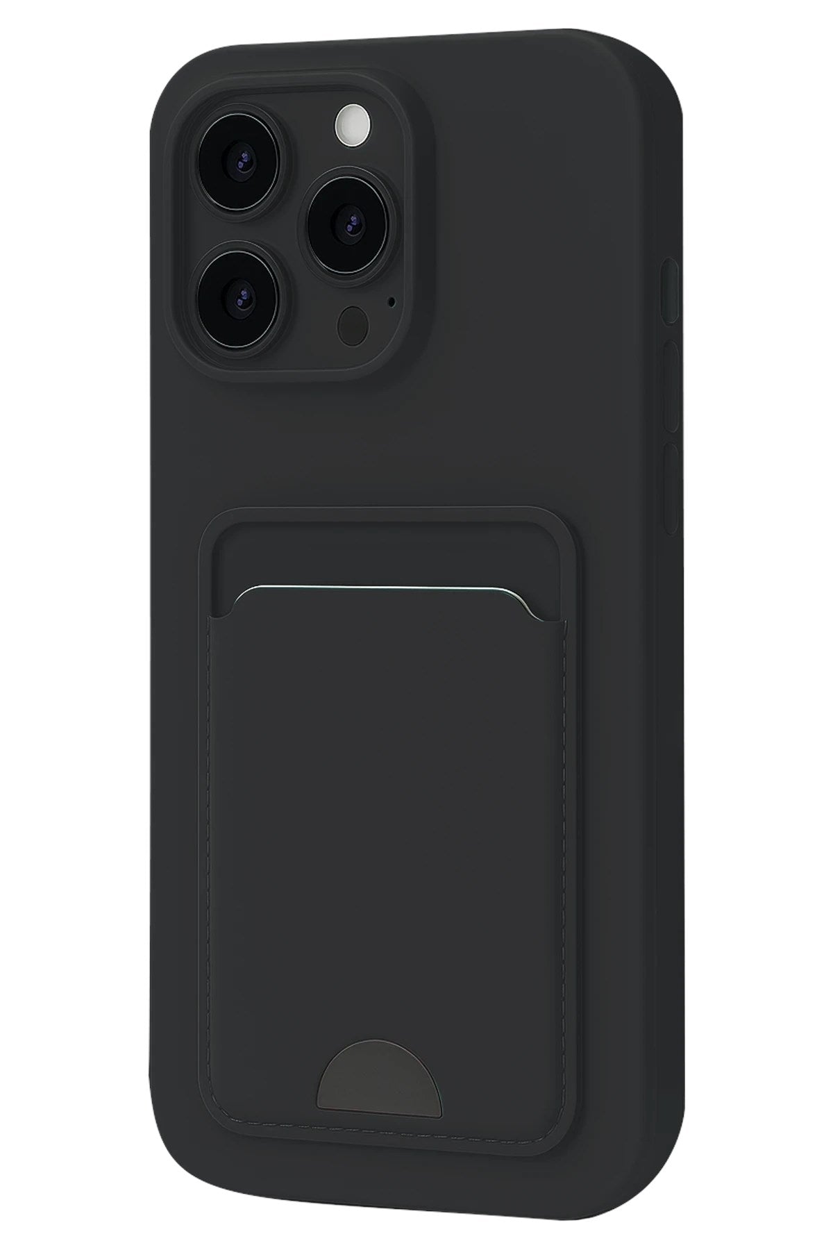 Mey İthalat® iPhone 16 Pro Max Kılıf Kelvin Kartvizitli Silikon - Siyah