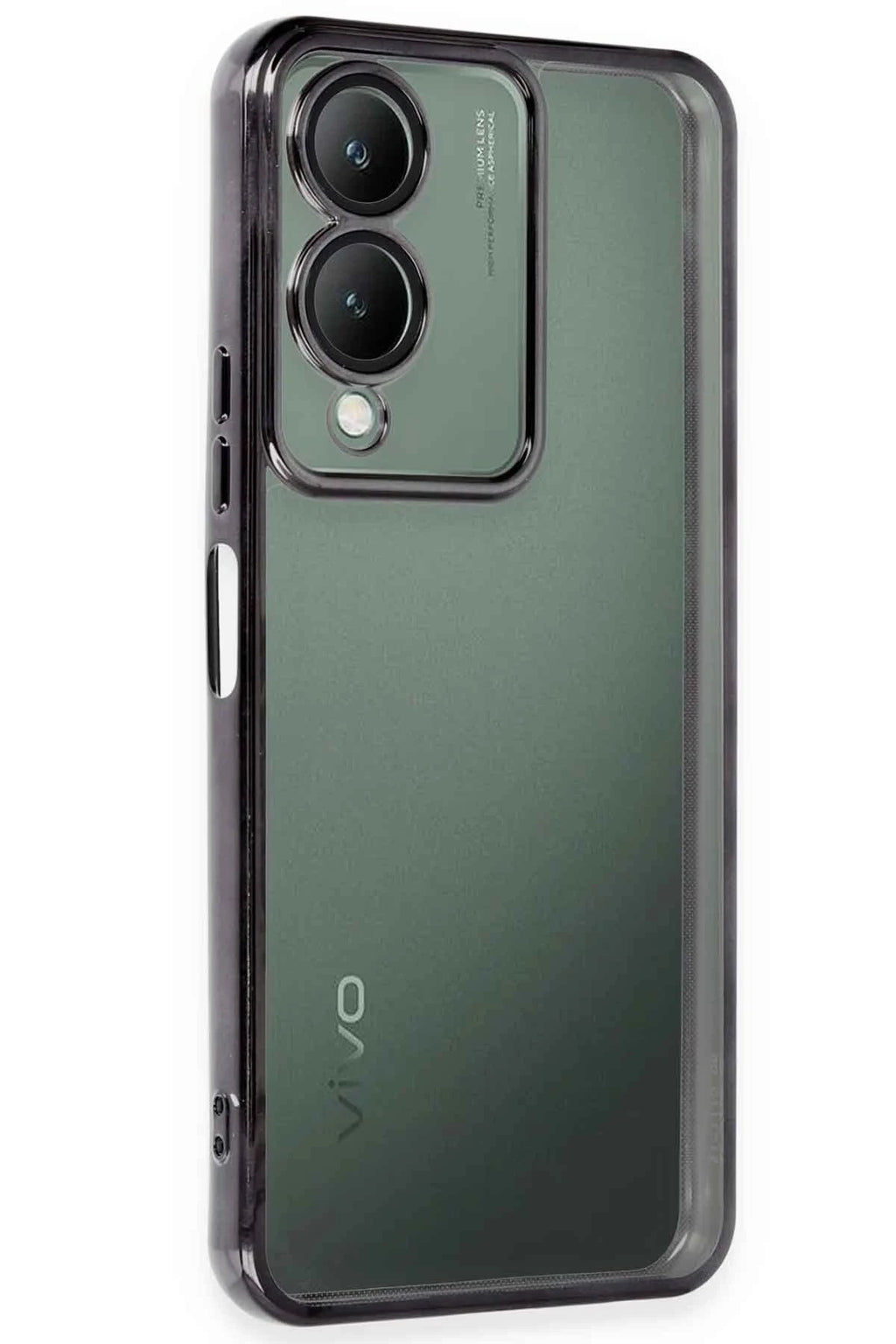 Mey İthalat® Vivo Y17S Kılıf Lensli Silikon - Siyah