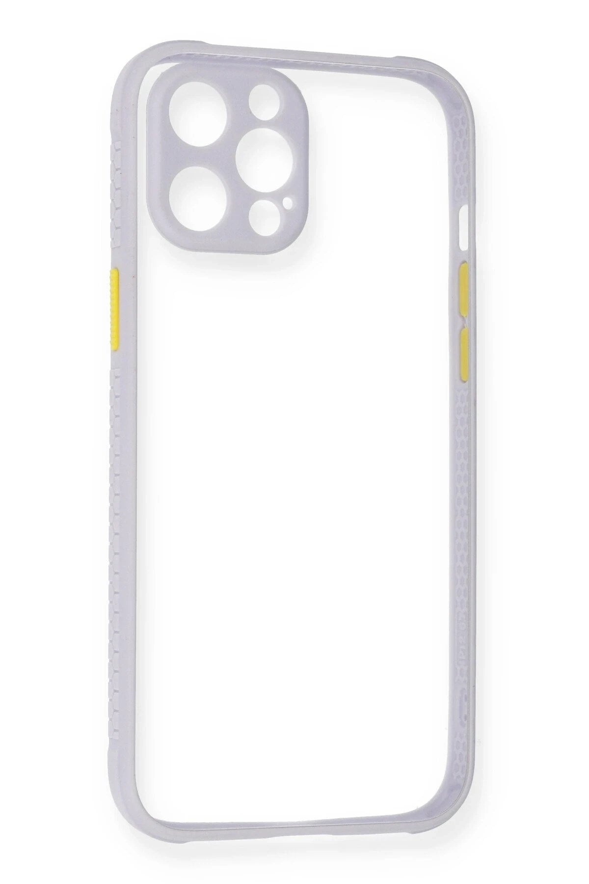 Mey İthalat® iPhone 12 Pro Max Kılıf Miami Şeffaf Silikon - Lila