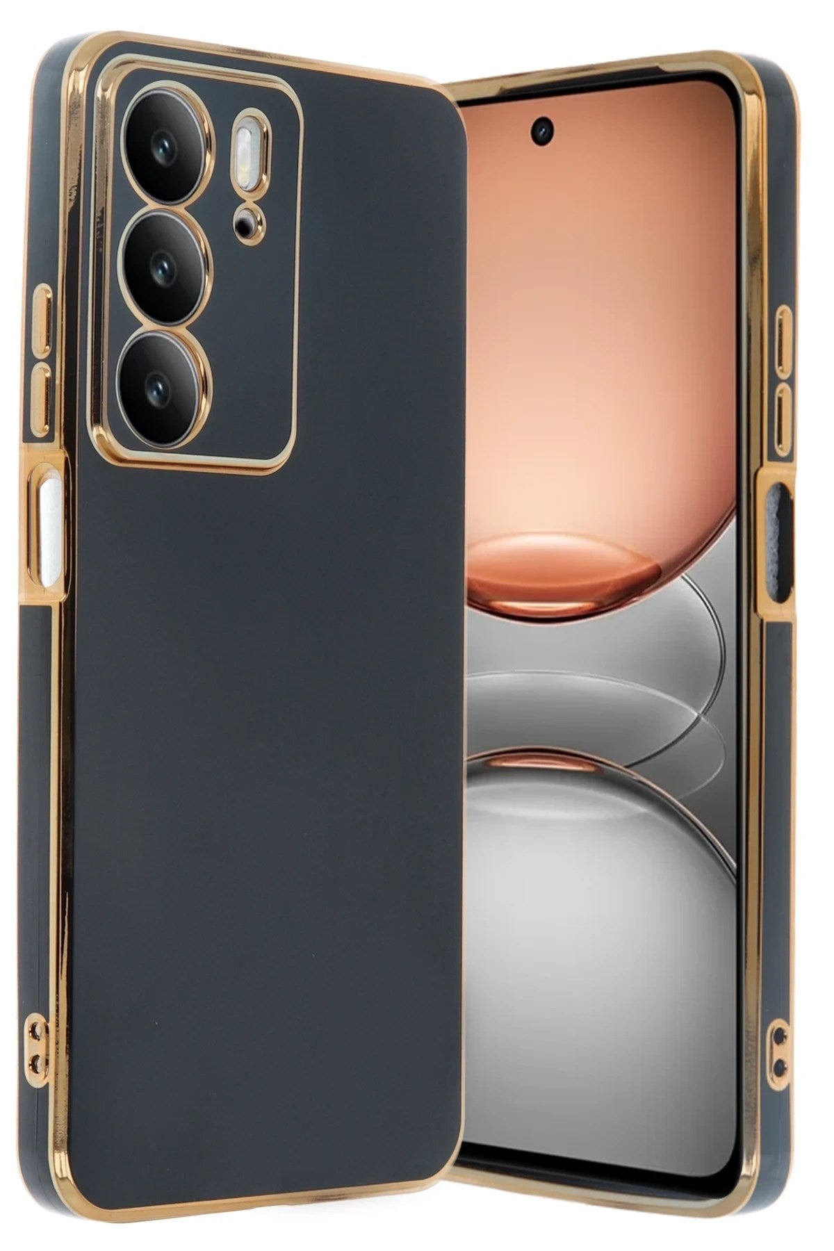 Mey İthalat® Realme C75 4G Kılıf Volet Silikon - Siyah
