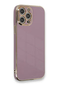 Mey İthalat® iPhone 12 Pro Max Kılıf Volet Silikon - Mor