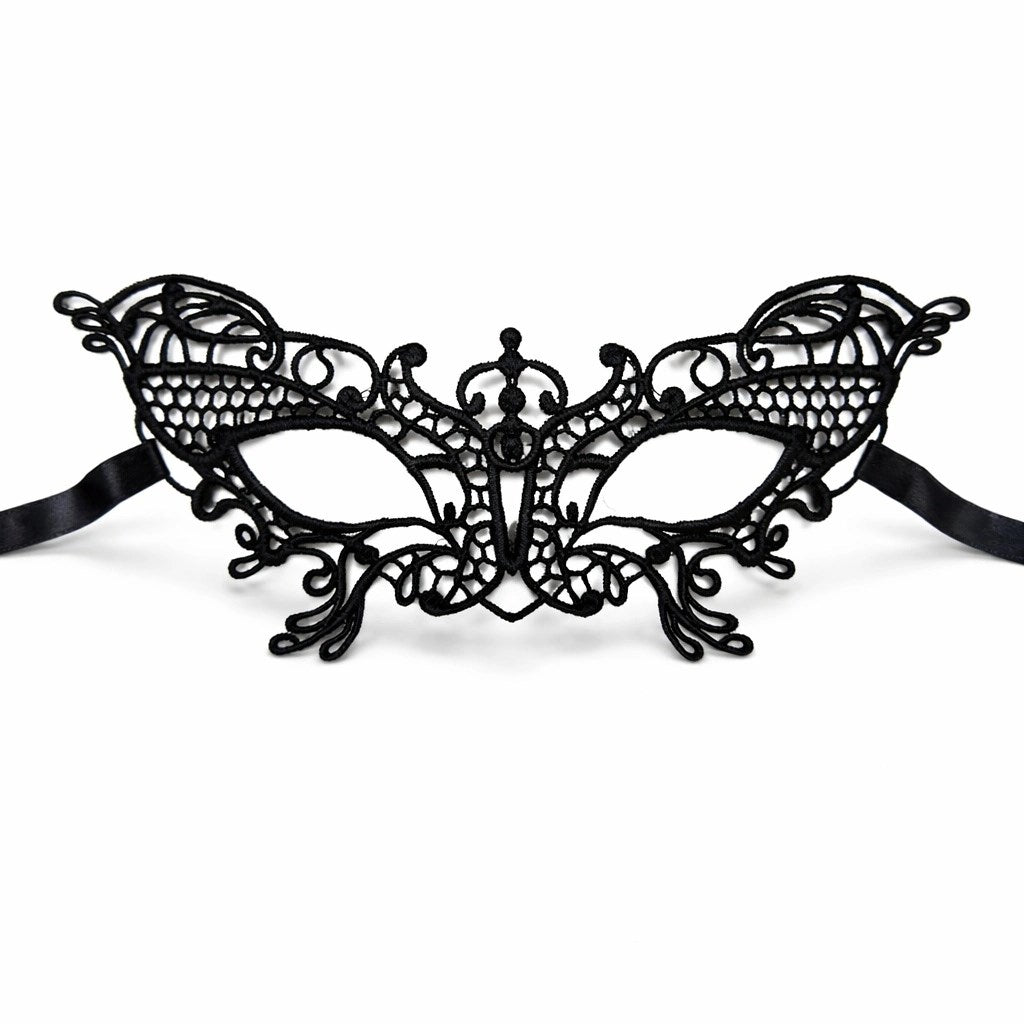 Mey İthalat® Siyah Dantel Venedik Maskesi Kadın – Zarif Parti &amp; Balo Maskesi 2 No