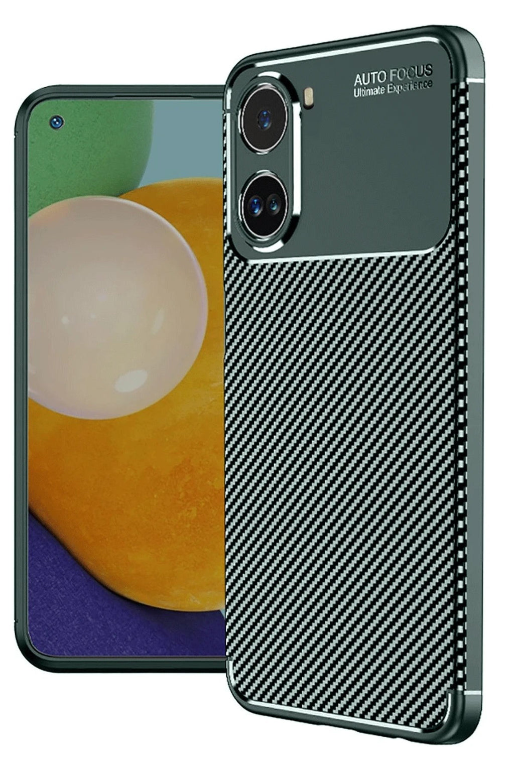 Mey İthalat® Poco X7 Pro Kılıf Auto Focus Karbon Kapak - Koyu Yeşil