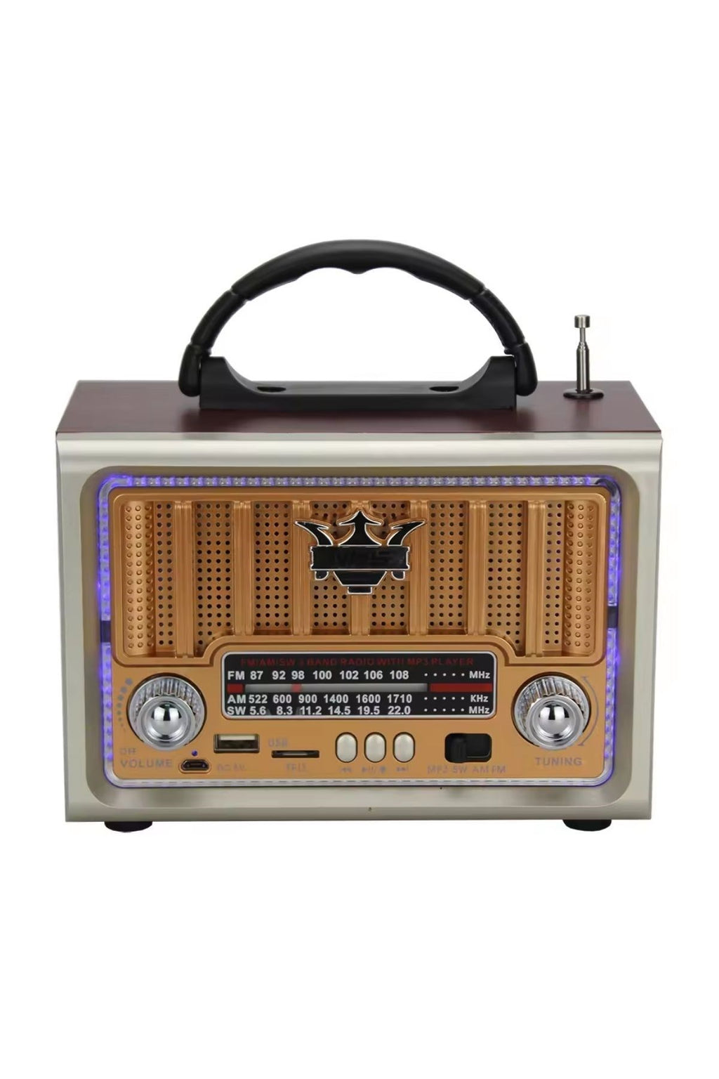 Taşınabilir Klasik AM/FM/SW Retro Nostaljik Radyo