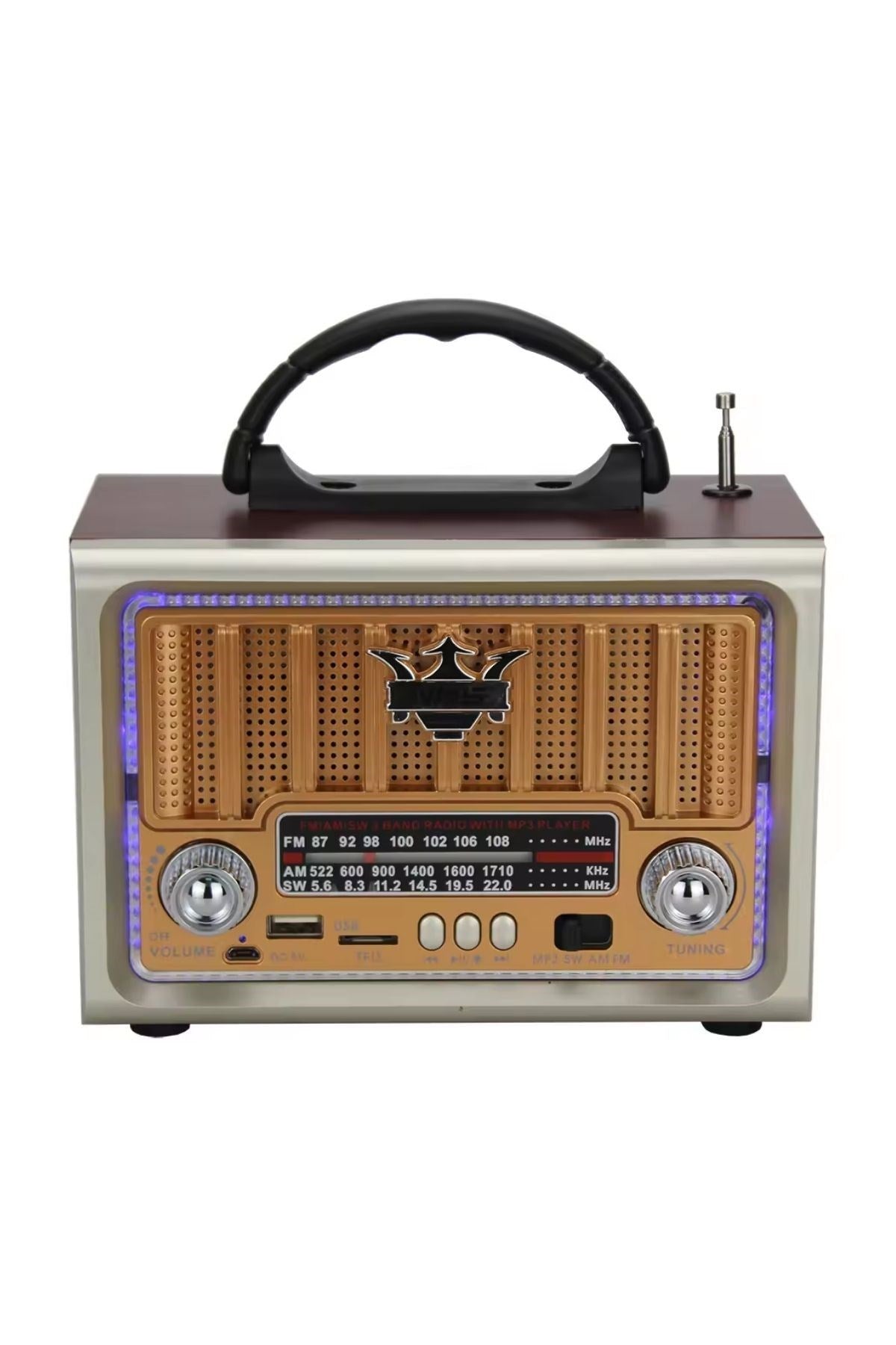 Taşınabilir Klasik AM/FM/SW Retro Nostaljik Radyo