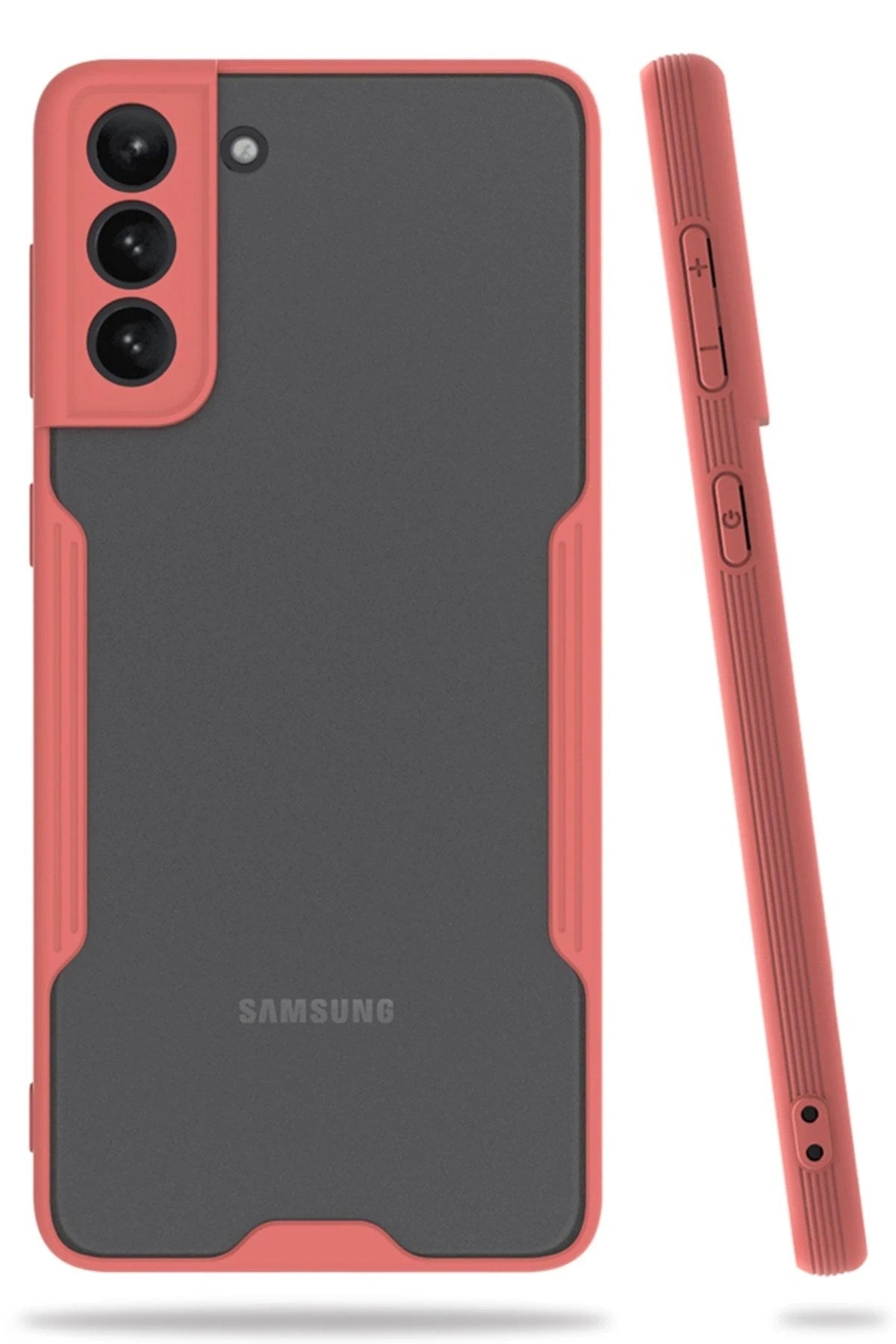 Mey İthalat® Samsung Galaxy S21 Plus Kılıf Platin Silikon - Pembe