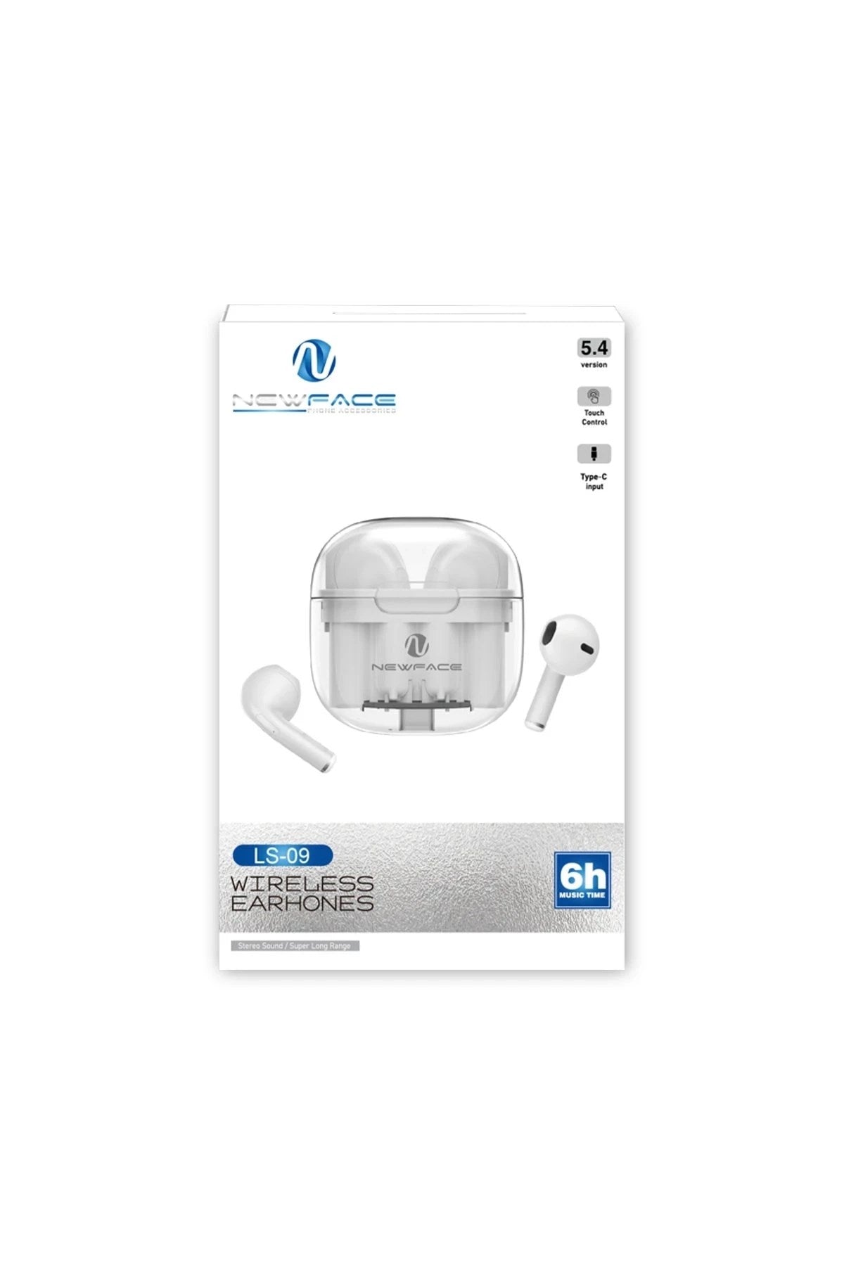 Mey İthalat® LS-09 Bluetooth 5.3 TWS Kablosuz Airpods Kulaklık - Mavi