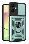 Mey İthalat® Samsung Galaxy A07 4G Pars Lens Yüzüklü Silikon - Yeşil