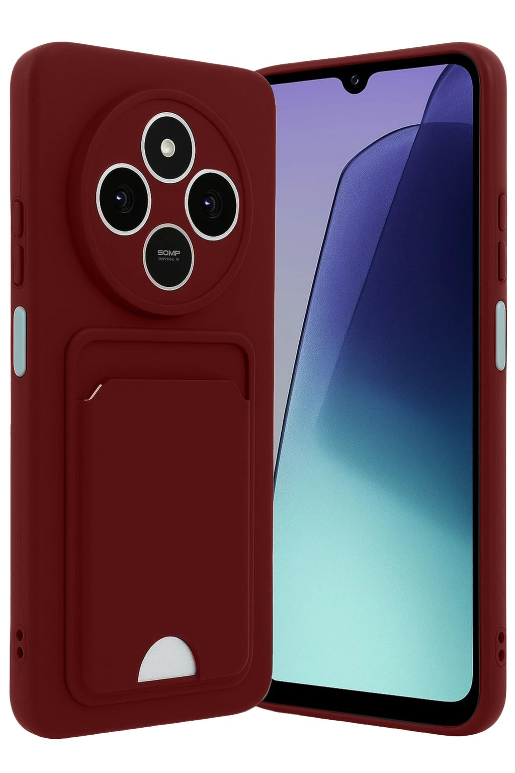 Mey İthalat® Redmi 14C Kelvin Kartvizitli Silikon - Bordo