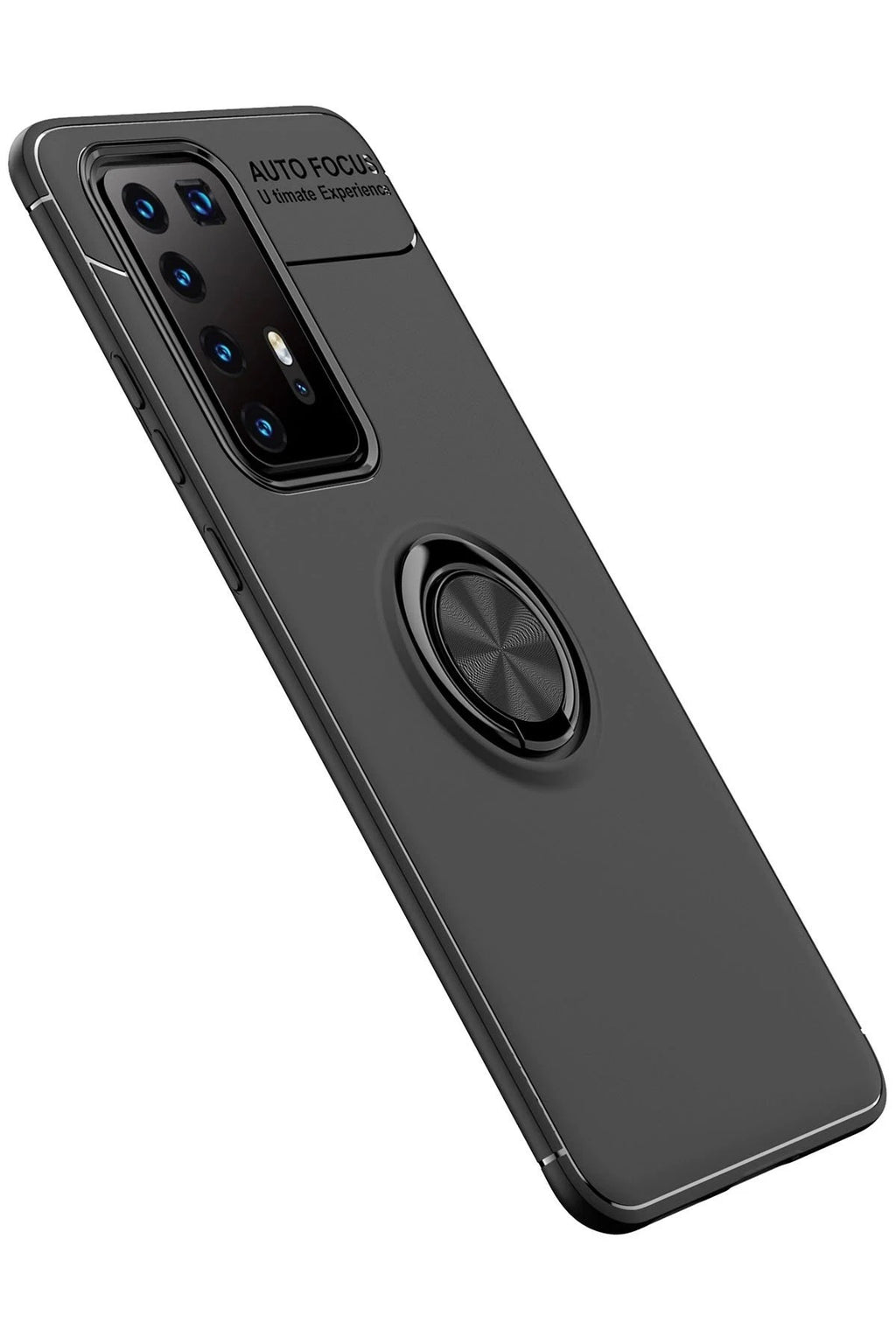 Mey İthalat® Huawei P40 Pro Kılıf Range Yüzüklü Silikon - Siyah