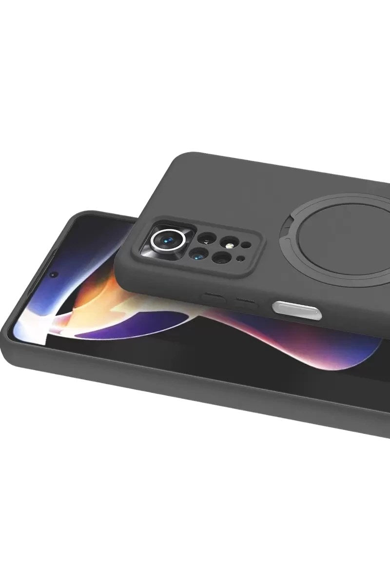 Mey İthalat® Redmi Note 12 Pro 4G Regal Magsafe Standlı Kapak - Titan Gri