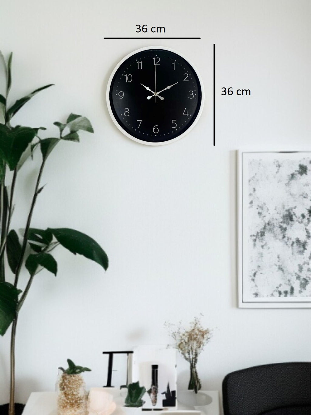 36 Cm Dekoratif Sade Duvar Saati