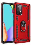 Mey İthalat® Samsung Galaxy A33 5G Kılıf Sofya Yüzüklü Silikon Kapak - Kırmızı
