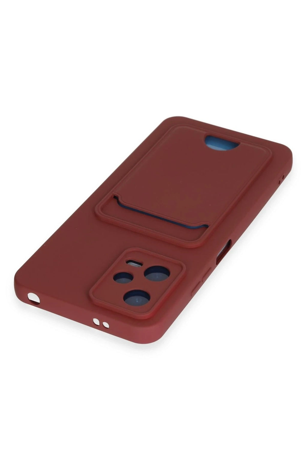 Mey İthalat® Poco X5 5G Kılıf Kelvin Kartvizitli Silikon - Bordo